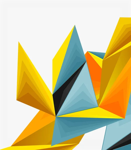 3d 现代三角低聚抽象几何矢量 — 图库矢量图片