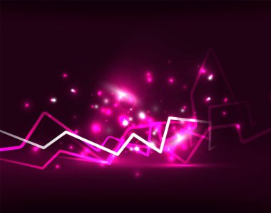 Neon yıldırım vektör arka plan