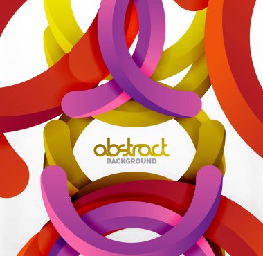 Modern 3d geometrik tarzı arka kemer dairesel çizgiler