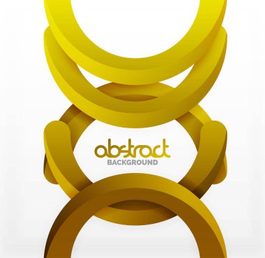 Modern 3d geometrik tarzı arka kemer dairesel çizgiler