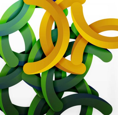 Modern 3d geometrik tarzı arka kemer dairesel çizgiler