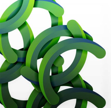 Modern 3d geometrik tarzı arka kemer dairesel çizgiler