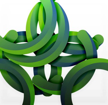 Modern 3d geometrik tarzı arka kemer dairesel çizgiler