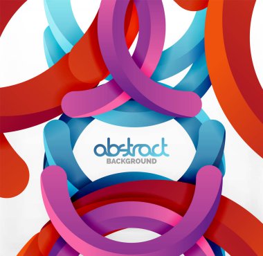 Modern 3d geometrik tarzı arka kemer dairesel çizgiler