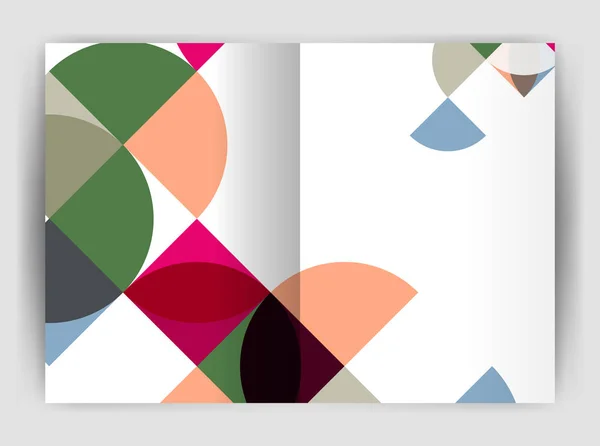 Modelo de impresión de informe anual empresarial de diseño de círculo abstracto — Archivo Imágenes Vectoriales