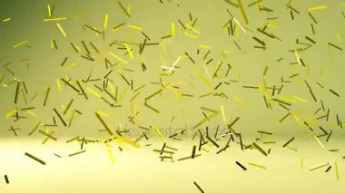 3D confetty ya da soyut parçaları hareket geçmiş uçan