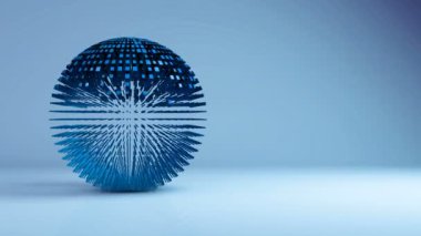 Küre geometrik arka plan - dönüşüm, geçiş animasyon