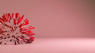 Küre geometrik arka plan - dönüşüm, geçiş animasyon