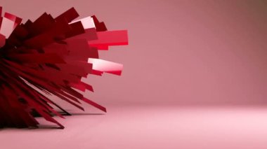 Küre geometrik arka plan - dönüşüm, geçiş animasyon