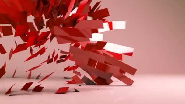 Abstract futuristicgeometric transformation motion graphic background — Stock Video