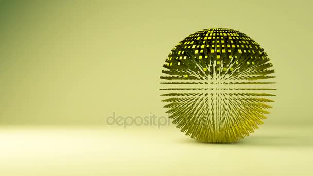 Animation du fond géométrique de la sphère - transformation, transition 