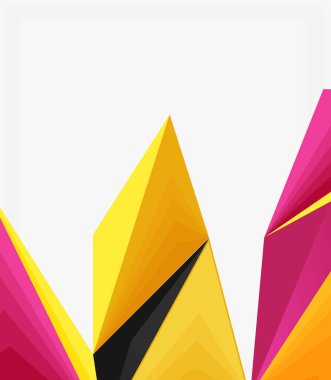 3D modern üçgen düşük Poli soyut geometrik vektör