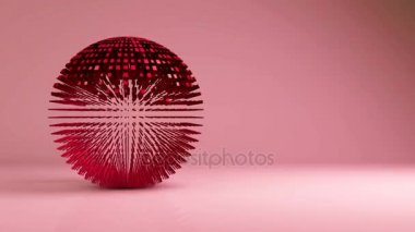 Küre geometrik arka plan - dönüşüm, geçiş animasyon