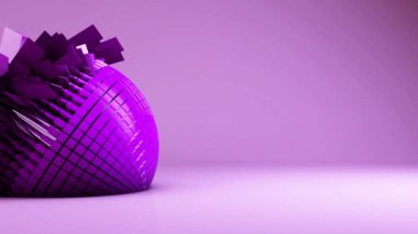 Küre geometrik arka plan - dönüşüm, geçiş animasyon