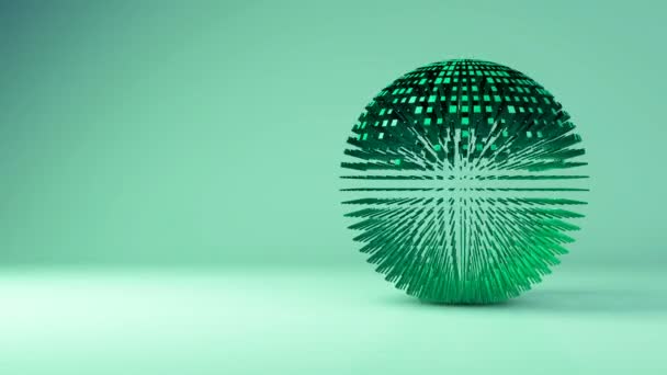 Animation du fond géométrique de la sphère - transformation, transition 