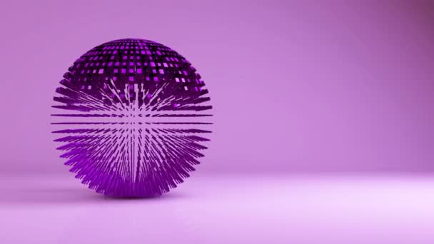 Animation du fond géométrique de la sphère - transformation, transition 