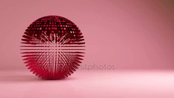 Animation du fond géométrique de la sphère - transformation, transition 