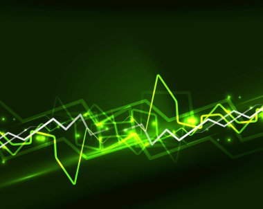 Neon yıldırım vektör arka plan