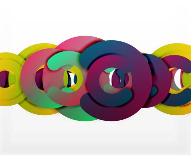 Daire geometrik arka plan, renkli iş veya web için teknoloji tasarım