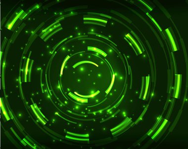 Neon Çemberleri Soyut Arkaplan