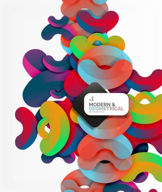 Beyaz renk geometrik yuvarlak şekiller