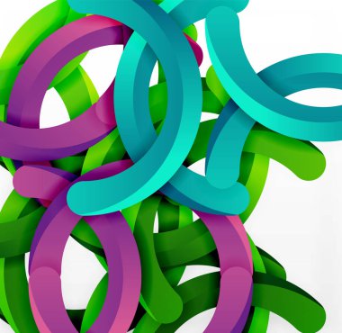 Modern 3d geometrik tarzı arka kemer dairesel çizgiler