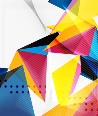 3D üçgen geometrik vektör