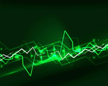 Neon yıldırım vektör arka plan