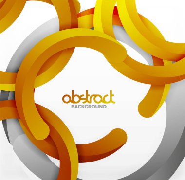 Modern 3d geometrik tarzı arka kemer dairesel çizgiler