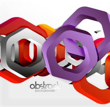 Üst üste gelen altıgenler arka planı Tasarla