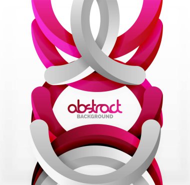 Modern 3d geometrik tarzı arka kemer dairesel çizgiler