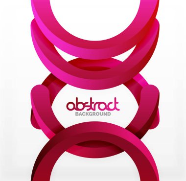 Modern 3d geometrik tarzı arka kemer dairesel çizgiler