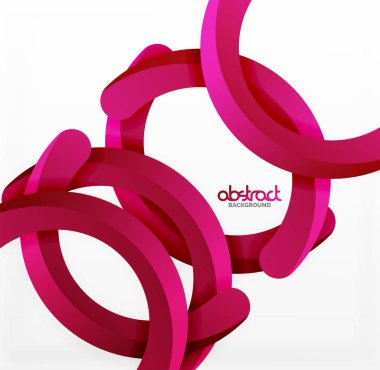 Modern 3d geometrik tarzı arka kemer dairesel çizgiler