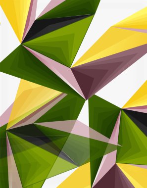 3D modern üçgen düşük Poli soyut geometrik vektör