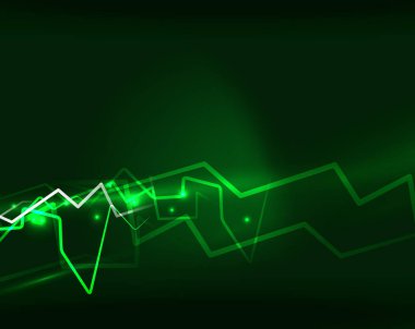 Neon yıldırım vektör arka plan