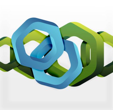 Üst üste gelen altıgenler arka planı Tasarla