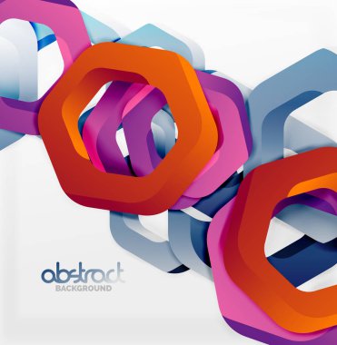 Üst üste gelen altıgenler arka planı Tasarla