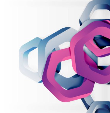 Üst üste gelen altıgenler arka planı Tasarla