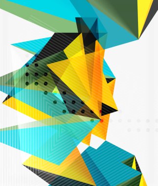 3D üçgen geometrik vektör