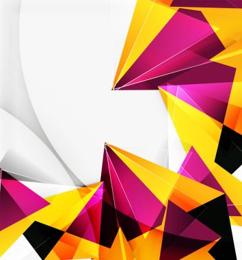 3D üçgenler ve Piramitler, soyut geometrik vektör