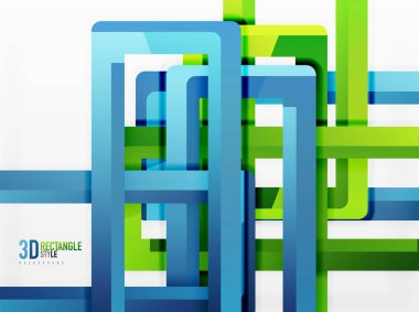 Dikdörtgen tüp elemanları, vektör arka plan