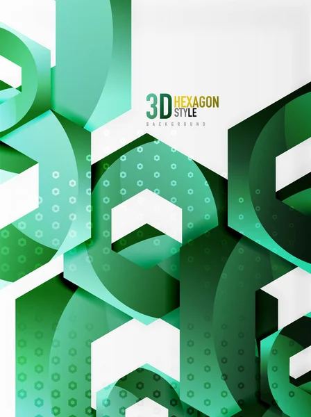 Vector 3d hexágono fondo — Vector de stock