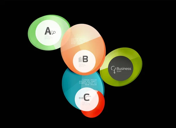 Geometrische abstrakte Infografik Banner-Vorlage — Stockvektor