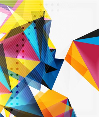 3D üçgen geometrik vektör