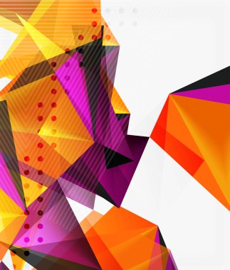 3D üçgen geometrik vektör