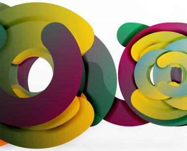 Daire geometrik arka plan, renkli iş veya web için teknoloji tasarım