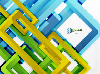 Dikdörtgen tüp elemanları, vektör arka plan