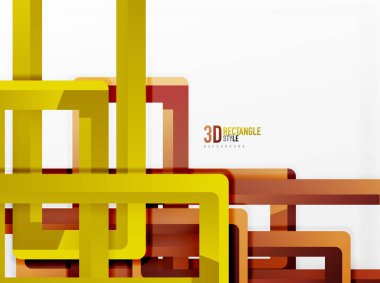 Dikdörtgen tüp elemanları, vektör arka plan