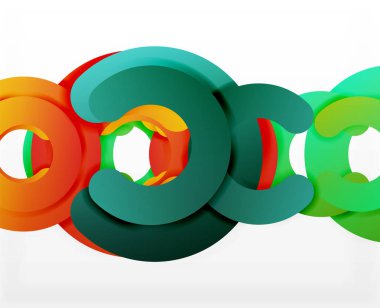 Daire geometrik arka plan, renkli iş veya web için teknoloji tasarım