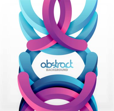 Modern 3d geometrik tarzı arka kemer dairesel çizgiler